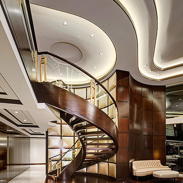 Spectacular Free-Standing Custom Curved Staircase