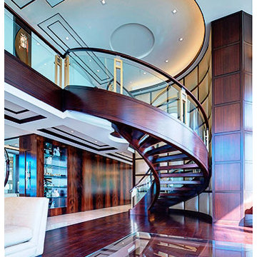 Spectacular Free-Standing Custom Curved Staircase