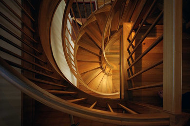 Inspiration for a transitional staircase remodel in San Francisco