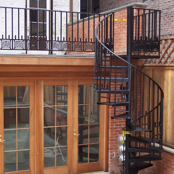 spiral staircase and railing