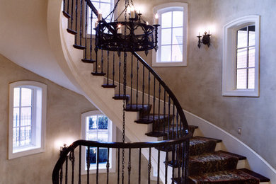 Traditional staircase in Kansas City.