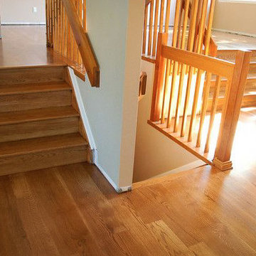 Split Level Staircase with Custom Treads