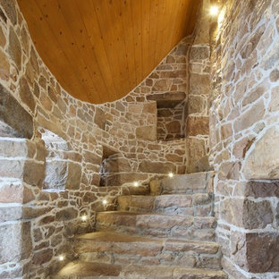 Inspiration for a mediterranean curved staircase in Channel Islands.