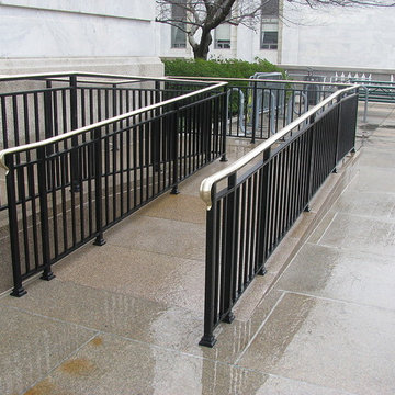 Square tube picket railing