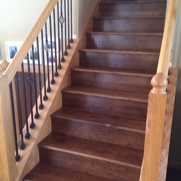 Stained Hickory Staircases