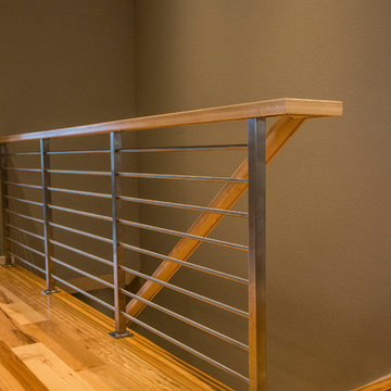 Stainess Steel and Maple Wood Railing