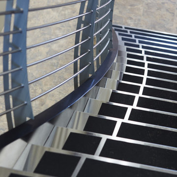 Stainless Clad Treads with Custom Railing