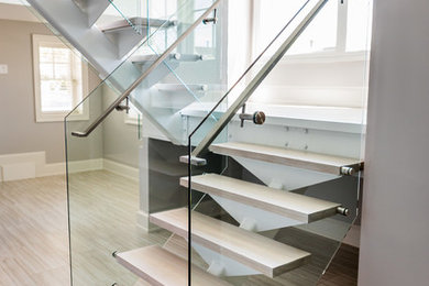 Stainless Railing with Structural Steel Stair