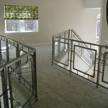 Stainless steel and glass railings
