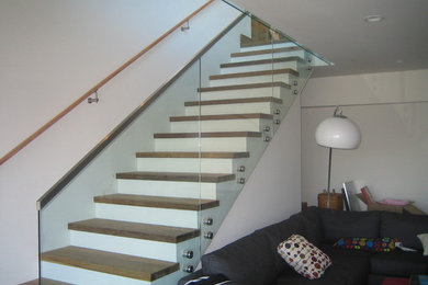 stair and deck railings with standoffs