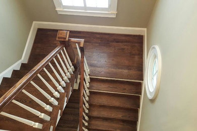Exemple d'un escalier craftsman.