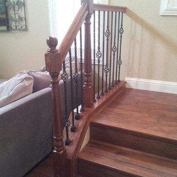 Stair update to match new flooring