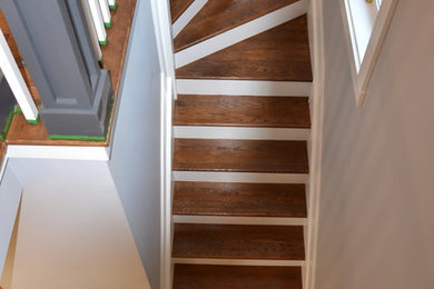 Staircase - farmhouse staircase idea in Ottawa