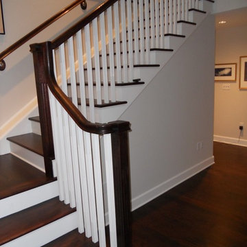 Staircase - 4" Select White Oak, Royal Mahogany Stain