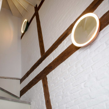 Staircase inside the Complete Poul Henningsen Home