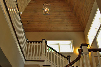 Example of a mountain style staircase design in Charlotte
