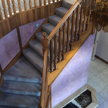 staircase makeover - before photo