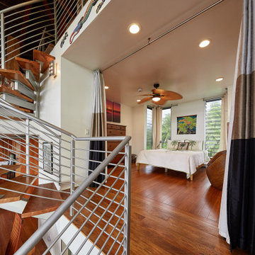 Staircase + second bedroom