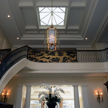 Staircase Skylight & Custom Ceiling Moldings
