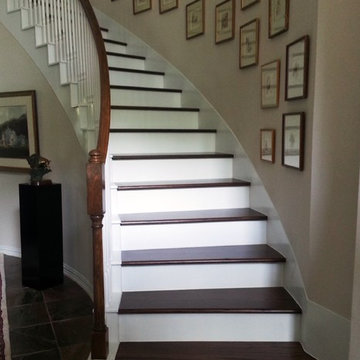 Staircase Transitioned from Carpet to Wood
