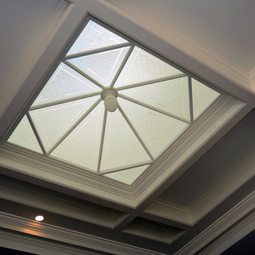 Staircase Upstairs Ceiling Etched Glass Skylight