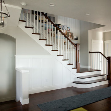 Staircase with photo wall