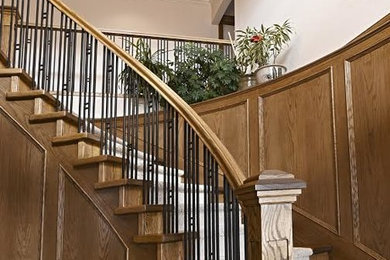 This is an example of a classic staircase in Calgary.