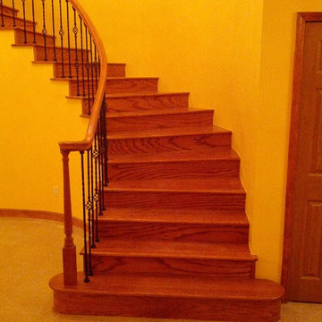 Stairs, banister and flooring