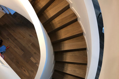 Idée de décoration pour un escalier craftsman.