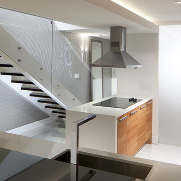 Stairs + Kitchen Island