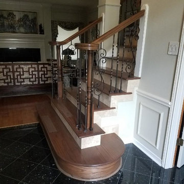 Stairs - Travertine Risers, Spindles, Treads