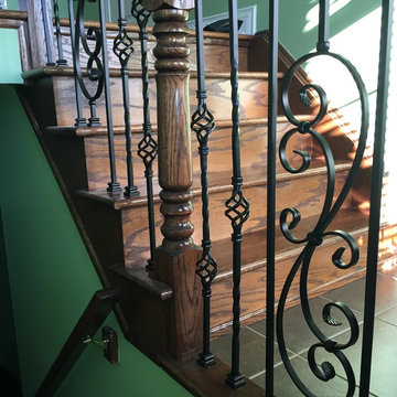 Stairs with New Iron Pickets