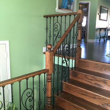 Stairs with New Iron Pickets