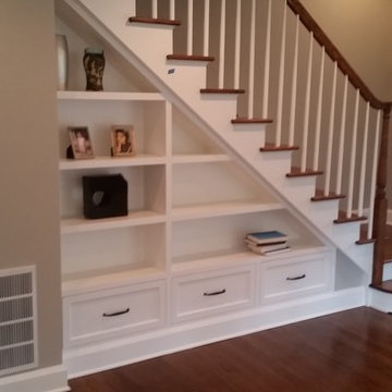 Stairway shelving