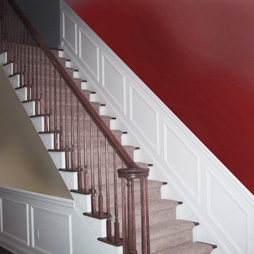 Stairway Wainscoting & Painting