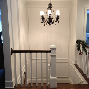 Stairwell with applied molding