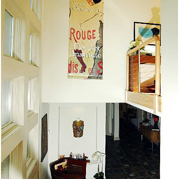 Stairwell with Art Institute of Chicago "Toulouse-Lautrec" Wall Hanging