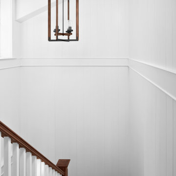 Stairwell with custom trim