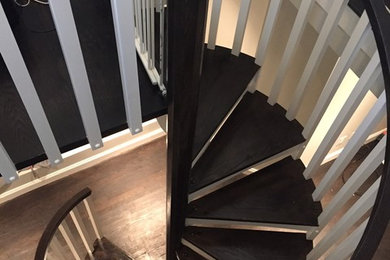 Example of an arts and crafts staircase design in Boston