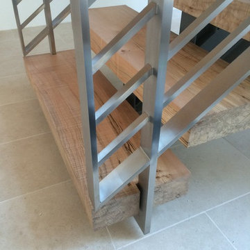 Steel and Maple Floating Stair