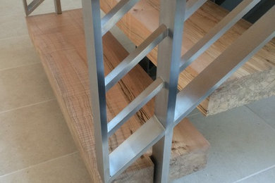 Steel and Maple Floating Stair