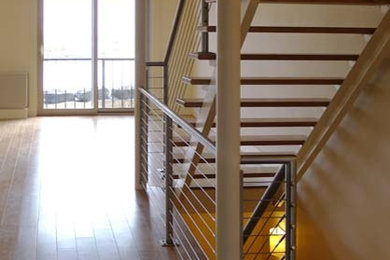 Steel Stair with Cable Railing