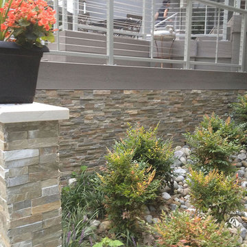 Stone Ledger Exterior Wall and Staircase