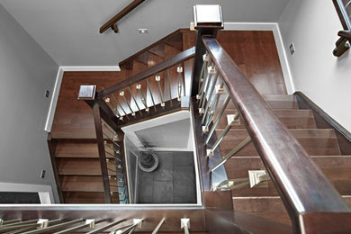 This is an example of a contemporary staircase in Edmonton.