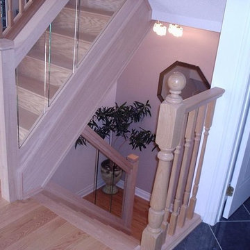 Straight Stair With Glass Panels