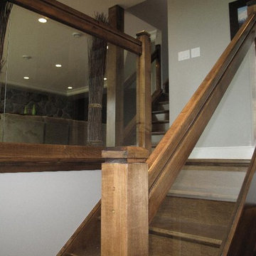Straight Stair With Glass Panels