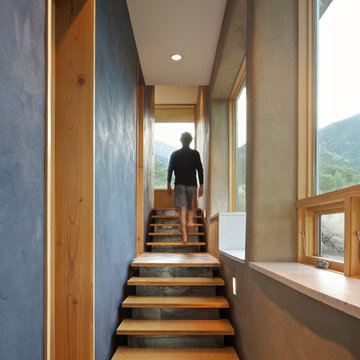 Strawbale Retreat Home Staircase