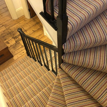 Striped Carpet Runner To Stairs In Soho
