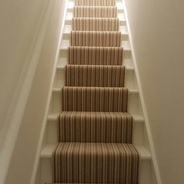 Striped Carpet Runner to Stairs