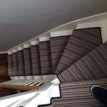 Striped Carpet to Stairs in East London